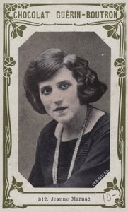 Jeanne Marnac (färgad bild) av French School
