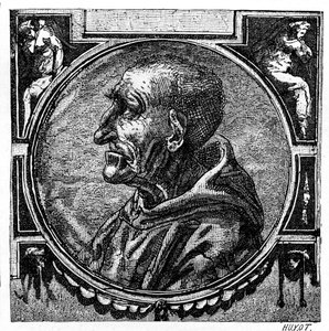 Jerome Savonarola (gravyr) av French School