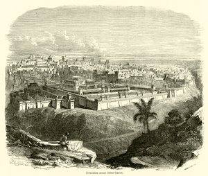 Jerusalem avant Jesus-Kristus (gravyr) av French School