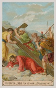 Jesus faller för andra gången. Korsets sjunde station av French School