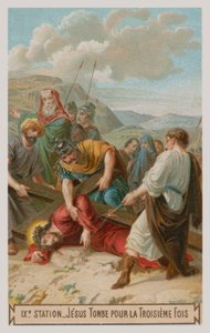 Jesus faller för tredje gången. Korsets nionde station av French School