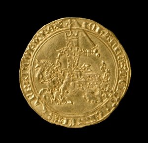 Johannes II den gode (1319-64) Frankrikes kung, Franc a Cheval, 1350-64 (framsidan) (guld) (för baksidan se 168068)
