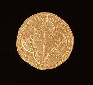 Johannes II den gode (1319-64) Frankrikes kung, Franc a Cheval, 1350-64 (omvänd) (guld) (för framsidan se 168067)