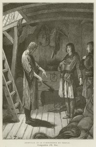 Joinville And The Commander Of The Temple (gravyr) av French School