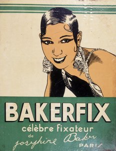 Josephine Baker - reklam för Bakerfix: "" Josephine Bakers berömda fixator"" av French School