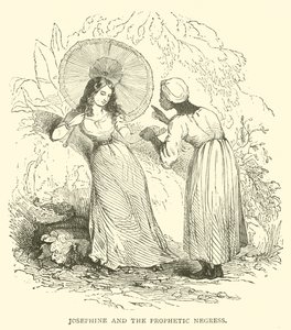 Josephine och den profetiska svarta kvinnan (gravyr) av French School