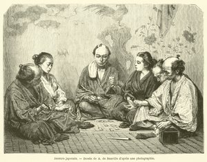 Japanska spelare (gravyr) av French School