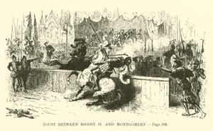 Joust mellan Henry II och Montgomery av French School