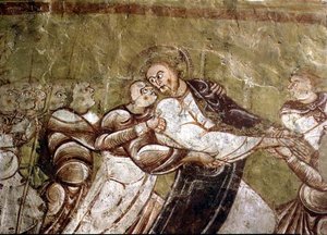 Judas Kissing Christ (fresco) (maelezo ya 95750)swed av French School