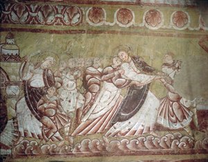 Judas Kissing Christ (fresk) (detalj av 95750) av French School
