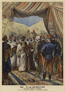 Jules Cambon, fransk generalguvernör i Algeriet, vid den marockanska gränsen, 1897