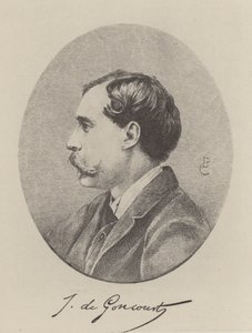Jules de Goncourt, fransk romanförfattare (gravyr) av French School
