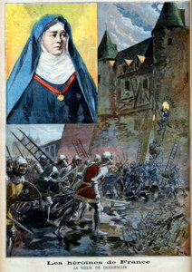 Julienne Duguesclin (1377-1404) benediktinsk nunna, illustration "Le Petite Journal" av 23 juli 1894 (gravyr) av French School