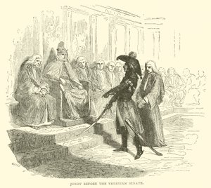 Junot inför den venetianska senaten (gravyr) av French School