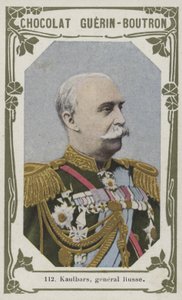 Kaulbars, general Russe (färgat foto) av French School
