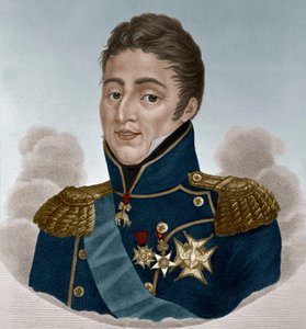 Kung Karl X av Frankrike (färgad gravyr) av French School