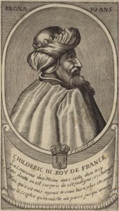 Kung Childeric III av frankerna av French School