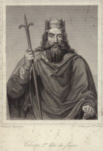 Kung Clovis I av frankerna av French School