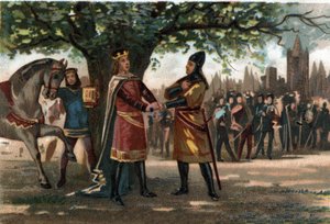 Kungen av Frankrike Philippe Augustus (1165-1223) träffade kung Richard Lion