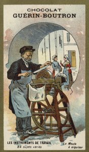 Knivslipande slipsten av French School
