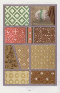 Tygprydnaden: I-VIII-talet, från 1:a till 800-talet, I-VIIItes Jahrhundert (färg litho) av French School