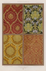 The Ornament Of Fabrics: Renaissance (färg litho) av French School