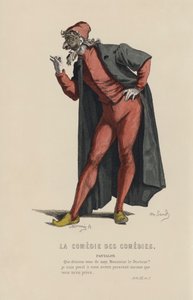 La Comedie Des Comedies, Pantalon (färgad gravyr) av French School
