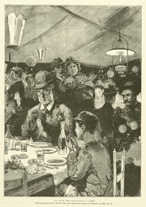 Snigelfestivalen i Rom (gravyr) av French School