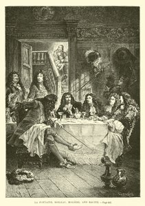 La Fontaine, Boileau, Moliere och Racine av French School