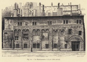 The Manecanterie, i Lyon, nuvarande tillstånd (gravyr) av French School