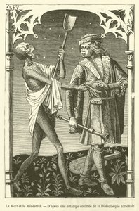 Death and the Minstrel (gravyr) av French School