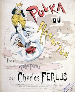 La Polka du Hanneton, av Charles Ferlus - notomslag, sent 1800-tal av French School