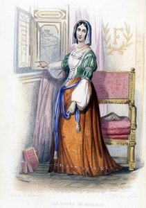 Drottningen av Navarra (Margarita?) - i "" Le Plutarque francais"", red. Mennechet av French School