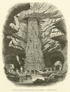 La Senora escondida, den gömda unga damen, i Yucatan (gravyr) av French School