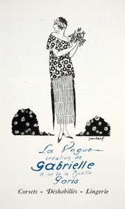 La Vogue skapad av Gabrielle (stenciltryck) av French School