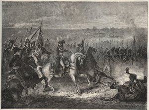 La battle de Lonato - NAPOLEON VID LONATO - Kallas även det andra slaget vid CASTIGLIONE: i sitt italienska fälttåg besegrar Napoleon österrikarna under Wurmser, vilket tvingar dem att dra sig tillbaka till Mantova. 3 augusti 1796 - New National Encycloped av French School