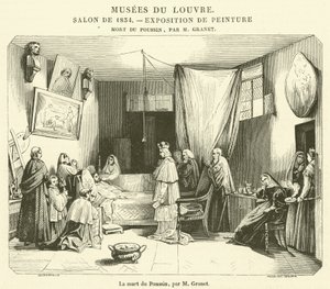 Poussins död (gravyr) av French School