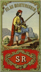Etikett för montenegrinsk tråd av French School