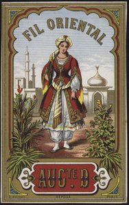 Etikett för orientalisk tråd av French School