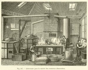 Laboratorium för tillagning av konserver (gravyr) av French School