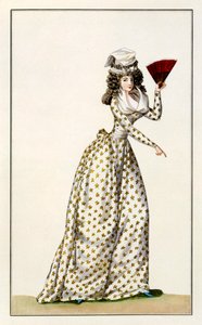 Ladies Robe Etoile från Journal de la Mode et du Gout, 1791 av French School