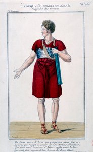 Lafon i rollen som Horace i tragedin om Horacespiece av Corneille (1640). Gravyr av 1800-talet. Paris, Comedie Francaise. av French School