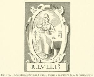Alkemisten Raymond Lulle (gravyr) av French School