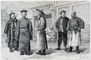 Lamas och mongoler från Ala-Chan - i "" Le Tour du Monde", 2:a sem. 1887 av French School