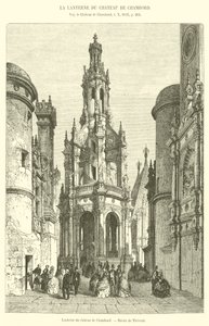 Lykta av Chateau de Chambord (gravyr) av French School