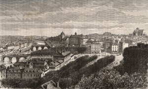 Laval - Mayenne - Pays de la Loire - gravyr i "La France illustrée: geografi, historia, statistisk administration" av V.A. Malt-Brown. 1884 av French School