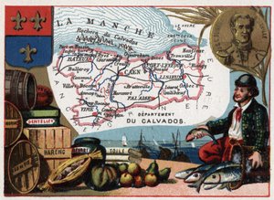 Le Calvados (14) Basse Normandie (Lagre Normandie), Frankrike. Porträtt av Jules Sebastien Cesar Dumont d