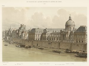 College of the Four Nations och Hotel de Conti, 1689 av French School