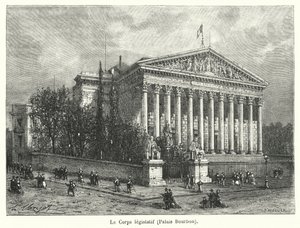 Lagstiftande organ, Palais Bourbon (gravyr) av French School