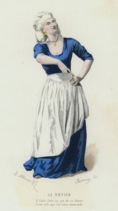 Le Cuvier (färgad gravyr) av French School
